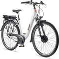Telefunken City E-Bike | Elektrofahrrad 28 Zoll | 7-Gang Nabenschaltung | Frontmotor 250 W | 468 Wh Akku | EBike Pedelec - Weiß