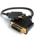 JAMEGA – HDMI Auf DVI Adapter | HDMI Stecker Zu DVI Buchse 24+1 Kabel Konverter | 4K High Speed HDTV Bis Zu 1080P Full HD Vergoldete Kontakte Für TV, Beamer, PC UVM.