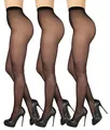 BANANALU Anti Laufmasche 30 Den Extra Matt Strumpfhose mit Tulle Effekt Reißfeste Premium 30 Nero L / 3er Set