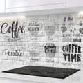 Rodnik Küchenrückwand aus ABS – fugendeckend, monolithisch & pflegeleicht, Spritzschutz mit Direktdruck. Viele Motive (Cofee Menu)