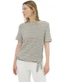 Damen Gestreiftes Ajour T-Shirt