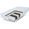 Matratze 140x200 HOME Plus Taschenfederkern H3 H4 Kokos 7 Zonen 17 cm Kaltschaum