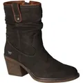 Mustang Damen Western Stiefelette Cowboy Boots Blockabsatz 1479-501, Größe:37 EU, Farbe:Grau - Grau - 37