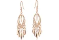 Materia Paar Ohrhänger Damen Ohrringe Orientalisch SO-222 Rose, 925 Sterling Silber, vergoldet
