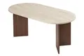 Moderner Esstisch, 180 x 90 x 75 cm, Travertine & Walnuss-Farben | 100% melaminbeschichtete Spanplatte, 25 mm Stärke | stilvolles & langlebiges Design, perfekt für zeitgemäße Essbereiche