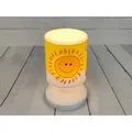 Led Akku Tischleuchte Motiv Sonne Und Schmetterling Per Usb Aufladbar, Höhe 20cm