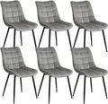 Woltu 4-Fußstuhl (6 St), Küchenstuhl Polsterstuhl Design Stuhl, aus Samt