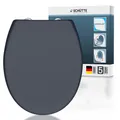 Cersanit True WC-Sitz duroplast, Soft-Close, grau, Abmessungen 45,2x37,5 cm