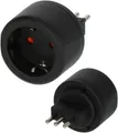 Brennenstuhl Reisestecker Schutzkontakt (Italien) Reiseadapter Typ L (Italien) zu Typ F (Schuko)