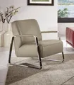 W.SCHILLIG Cocktailsessel quadroo Designsessel, Loungesessel, mit bezogenen Armlehnen, Gestell in Chrom glänzend
