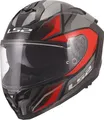 LS2 FF817 Challenger II VIPER Schwarz-Grau-Rot Integralhelm M
