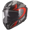 LS2 FF817 Challenger II Viper Motorradhelm (Grau/Rot/Schwarz) Gr: M (57)