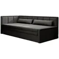 Luxusbetten24 Schlafsofa Designer Sofa Fellano, mit Schlaffunktion und Stauraum schwarz