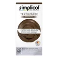 Brauns-Heitmann GmbH & Co. KG simplicol intensiv Textilfarbe, Flüssige Farbe und Fixierpulver mit Salz, Farbe: Espresso-Braun 1816