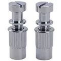Musiclily Pro M8 Metrisch Stop Tailpiece Saitenhalter Montagebolzen und Einsätze Buchsensatz für Epiphone Les Paul Style E-Gitarre, Chrom(2er Set)