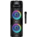 N-Gear LGP5150 - Draadloze Bluetooth Party Speaker - Karaoke Set - 1 Microfoon - Discoverlichting - Stealth (3 h) (LGP5150BK)