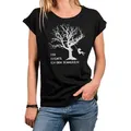 MAKAYA Print-Shirt Damen Freche T-Shirt Sprüche Frauen - Coole Oberteile Lustige Tops (Statement, Schwarz, Blau, Grau, Weiß, Rosa) Baumwolle schwarz 5XL