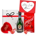 Geschenkset zum Muttertag | Geschenk Box mit Lindt Pralinen, Schokolade, Sekt