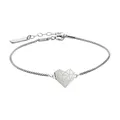 LIEBESKIND Damen Armband Herz Edelstahl Silber 20 cm (silber)