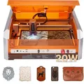 Vevor Lasergravierer, 20 W, Lasergravur- & Schneidemaschine Mit Gehäusekamera, Laserschneider, 400x400 Mm Arbeitsbereich, 30000 Mm/min, Für Holz, Leder, Glas, Papier, Bestimmte Metalle, Klasse 1