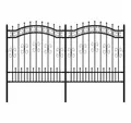 vidaXL Gartenzaun Gartenzaun KAMPEN mit Speerspitze Schwarz 240 x 125 cm Stahl, (1-St)