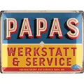 Blechschild Werkstatt & Service Papa - 30x40cm