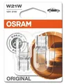 OSRAM ORIGINAL W21W Halogen, Nebelschluss-/Brems-/Schluss- und Rückfahrlicht, Blinker hinten/vorne, 7505-02B, 12V PKW, Doppelblister (2 Stück)
