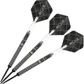 Unicorn Dartpfeile Noir Gary Anderson Set, 27801, mit Metallspitze, 23g, mit Zubehör, 3 Stück