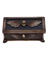 ";Death´s Head"; Totenschädel mit Mottenflügel als Schatulle 19,5 cm