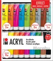 Marabu Acrylfarben-Set 'EFFECT', 18 x 36 ml