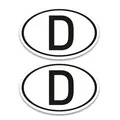 D Magnet Länderkennzeichen 2-er Set Deutschland - 17,5 x 11,5 cm - kfz_760