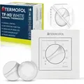 Termofol Heizungsthermostat, Heizkörperthermostat IP21, Thermostat für Heizfolie Fußbodenheizung, TF-H3 Weiß - Weiß