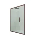 PORTA DOCCIA SCORREVOLE IN PVC KLARGLAS CHOCOLATE PROFIL 140 CM MOD. DECO