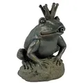 Ubbink Polyresin-Wasserspeier Froschkönigin, ca. B19/H27/T20 cm, Anthrazit, Bronze