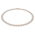 Swarovski Una Angelic Halskette, Rund, Weiss, Roségold-Legierungsschicht