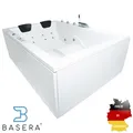 Basera® CLASSIC Indoor Whirlpool Badewanne XXL Wave 180 x 130 cm für 2 Person...