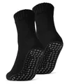 2 | 4 | 6 Paar ABS Socken Herren Damen Anti Rutsch Socken mit Wolle 21463 WP (Schwarz 2 Paar 47-50)