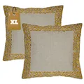2er Set Zierkissen Dekokissen Kissenbezug Kissen Sofakissen Kopfkissen 50x50cm