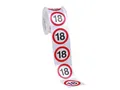 Geschenkband "18" 3mx4cm Satin Geburtstag Verkehrsschild Party De (1,40 EUR/m)