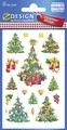 AVERY Zweckform ZDesign Weihnachts-Sticker "Weihnachtsbäume" 3 Blatt à 8 Sticker