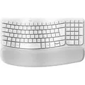 Logitech WAVE KEYS, weiß - Kabellose ergonomische Tastatur mit gepolsterter Handballenauflage