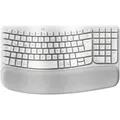 Logitech WAVE KEYS, weiß - Kabellose ergonomische Tastatur mit gepolsterter Handballenauflage