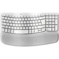 Logitech Wave Keys - Office Tastatur - kabellos -Bluetooth-ergonomisch-Off-White