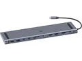 ISY IDO-1100 USB-C Multiport Docking Station + Power Delivery, Silber/Aluminium