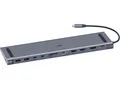ISY IDO-1100 USB-C Multiport Docking Station + Power Delivery Silber/Aluminium