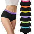 Libella 6er Pack Damen Boxershorts Unterhosen Panties Frauen mit Atmungsaktive Pantys Mehrpack Hipsters Baumwolle Weicher Dehnbarer Bund 3430-UNBL-L