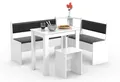VCM Essgruppe Eckbankgruppe Sitzgruppe Esal Mini, (Set, 5-tlg., 1x Esstisch 1x Hocker 2x Sitzbank)
