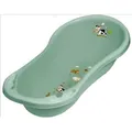 Baby Badewanne XXL 100 cm Funny Farm! Babywanne super Design Badewanne Nordic Green - Transparent