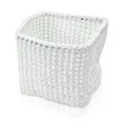 möve Tube Quadratischer Korb 15 x 15 x15 cm aus formbarem Kunststoff, off white