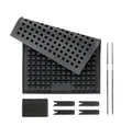 KITCHBO Backmatte Silikon Starter Set inkl., Silikon/Edelstahl, 2 Spieße, 4 Steine, 1 Schwamm